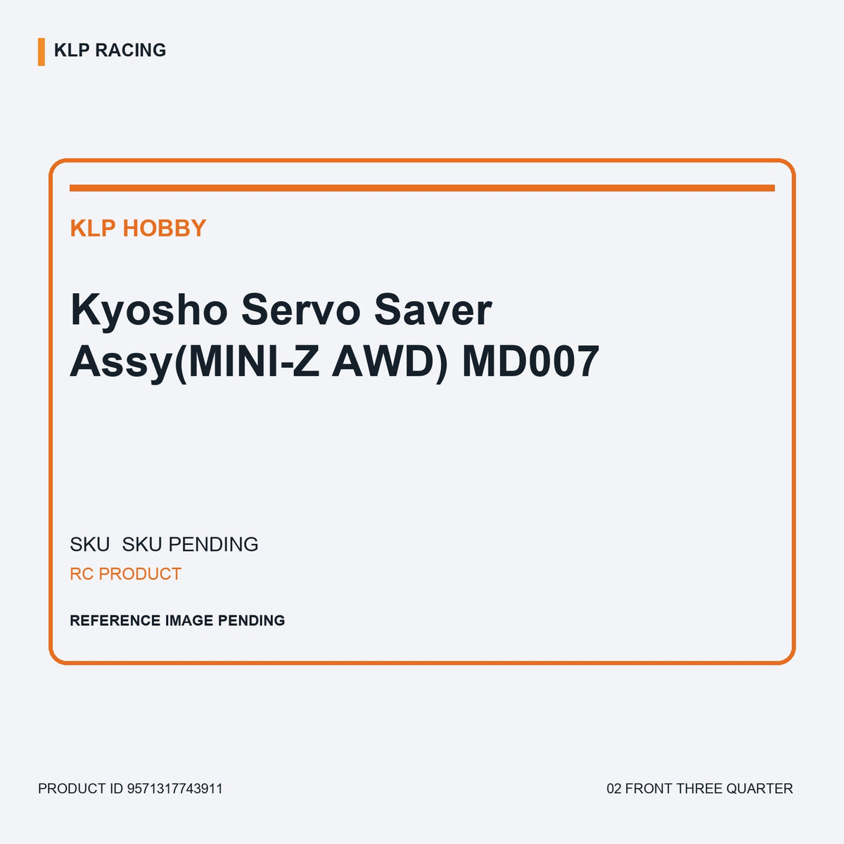 Kyosho Servo Saver Assy(MINI-Z AWD) MD007 02 front three quarter