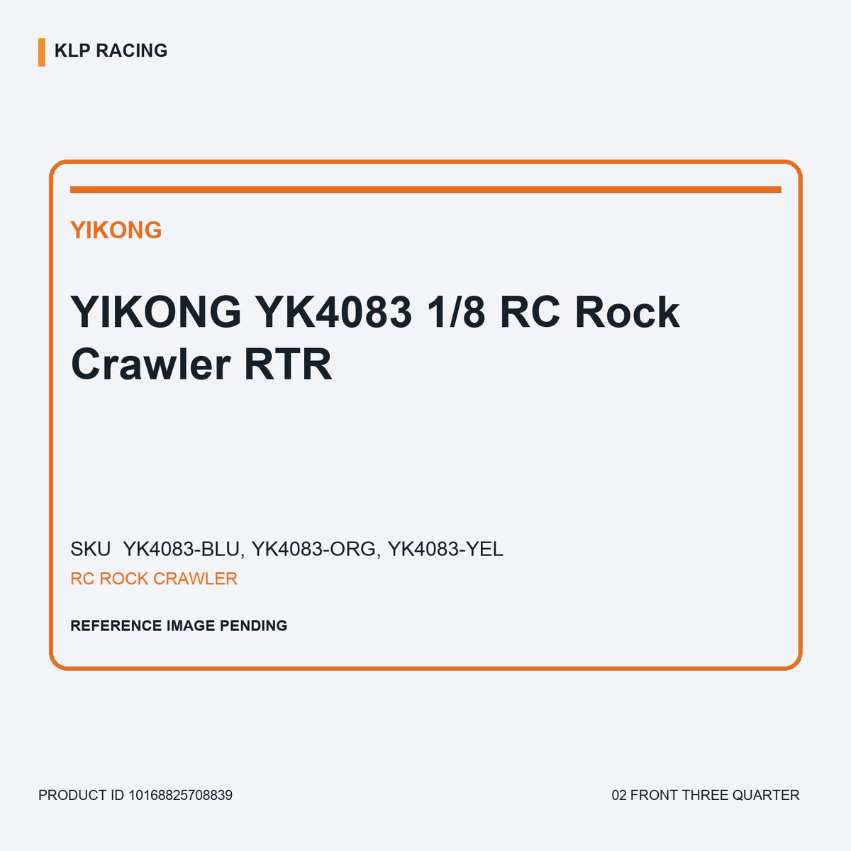 YIKONG YK4083 1/8 RC Rock Crawler RTR 02 front three quarter
