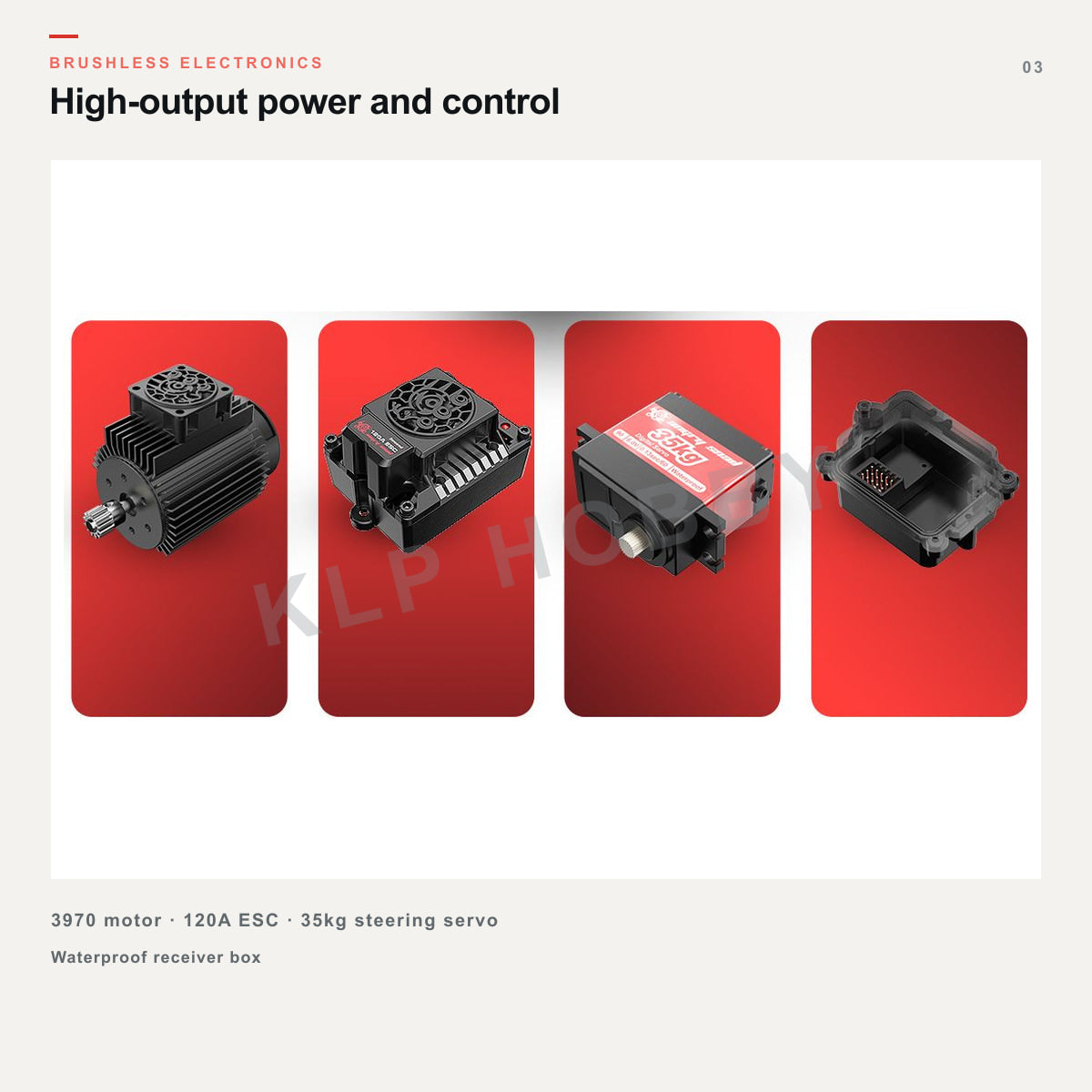 MJX Hyper Go 10210 brushless motor, ESC, steering servo and receiver box