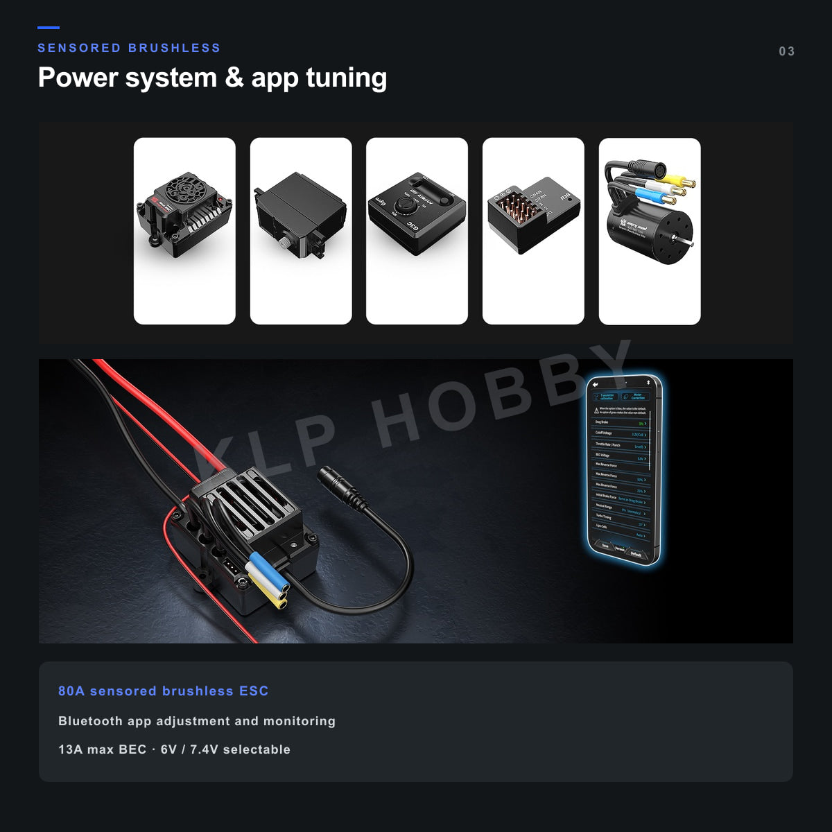 MJX Hyper Go 10306 sensored brushless electronics and Bluetooth app tuning