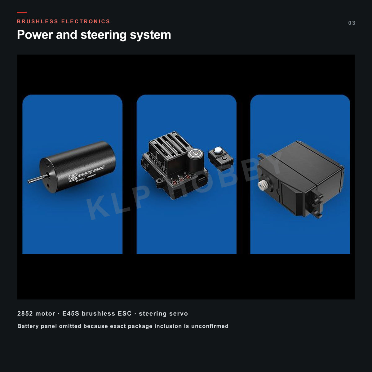 MJX Hyper Go 14208 brushless motor ESC and steering servo