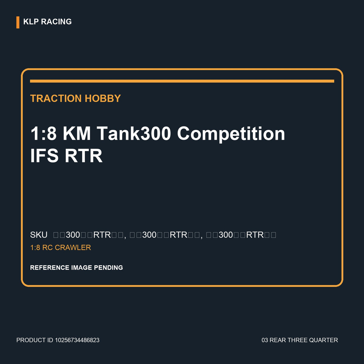 1:8 KM Tank300 Competition IFS RTR 03 rear three quarter