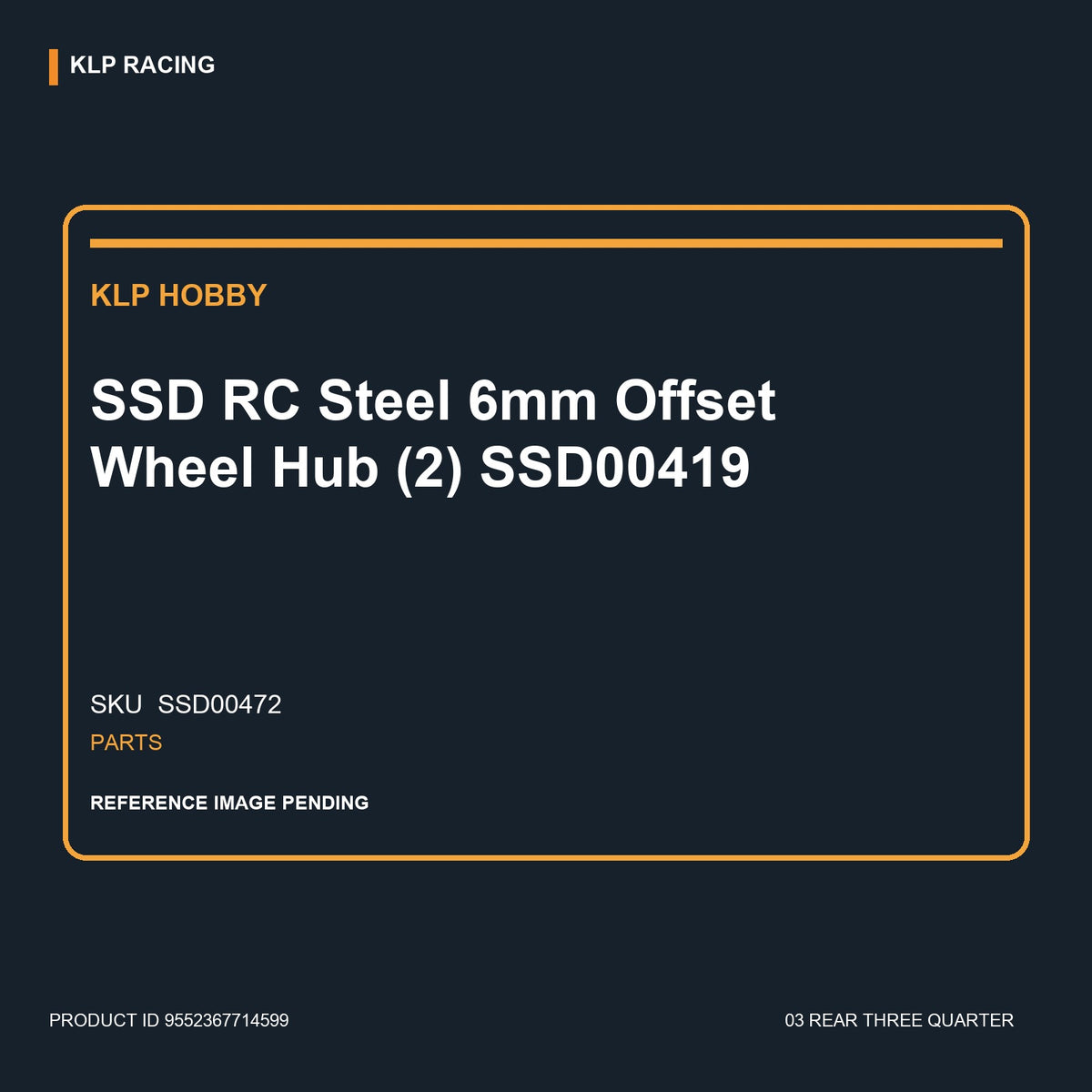 SSD RC Steel 6mm Offset Wheel Hub (2) SSD00419 03 rear three quarter