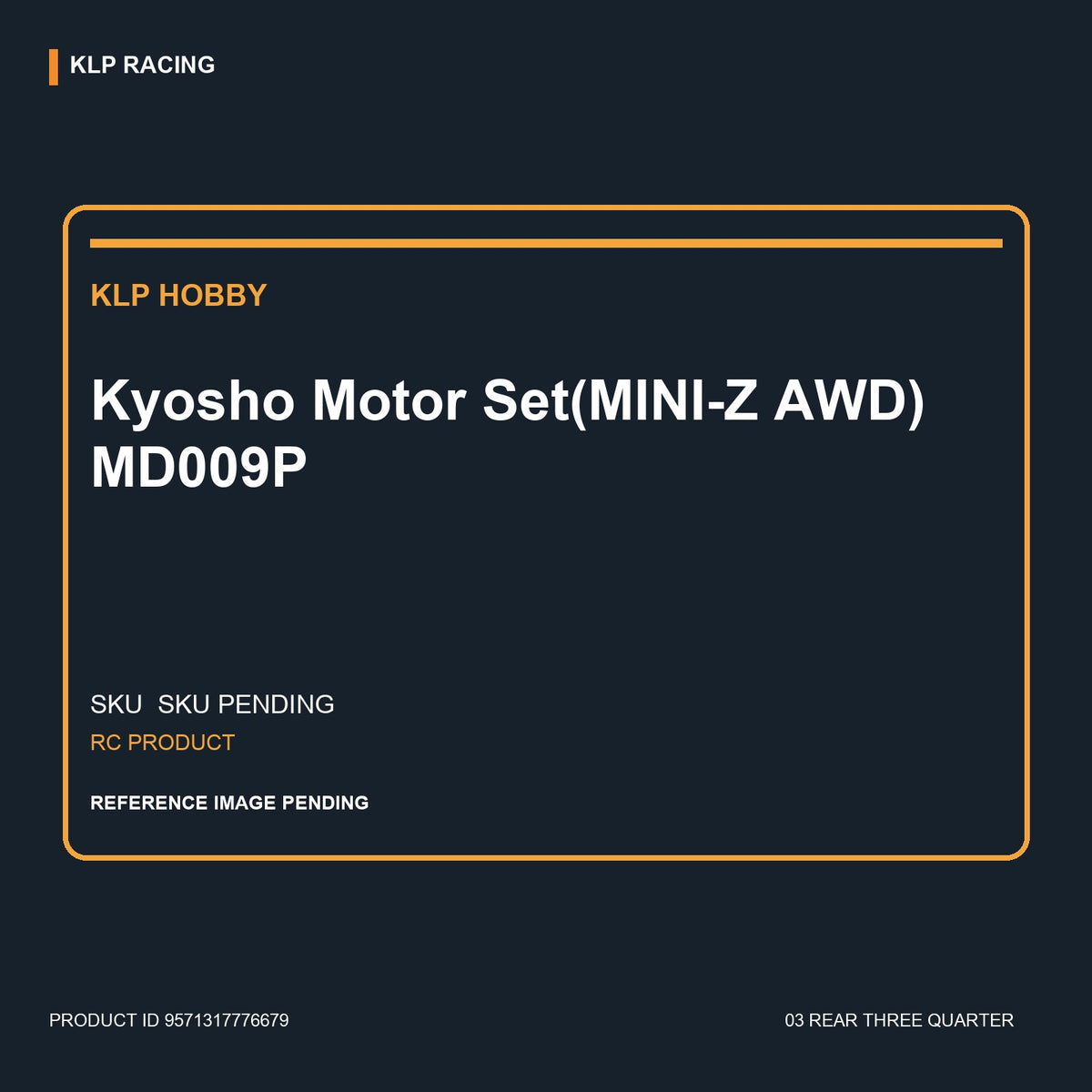 Kyosho Motor Set(MINI-Z AWD) MD009P 03 rear three quarter