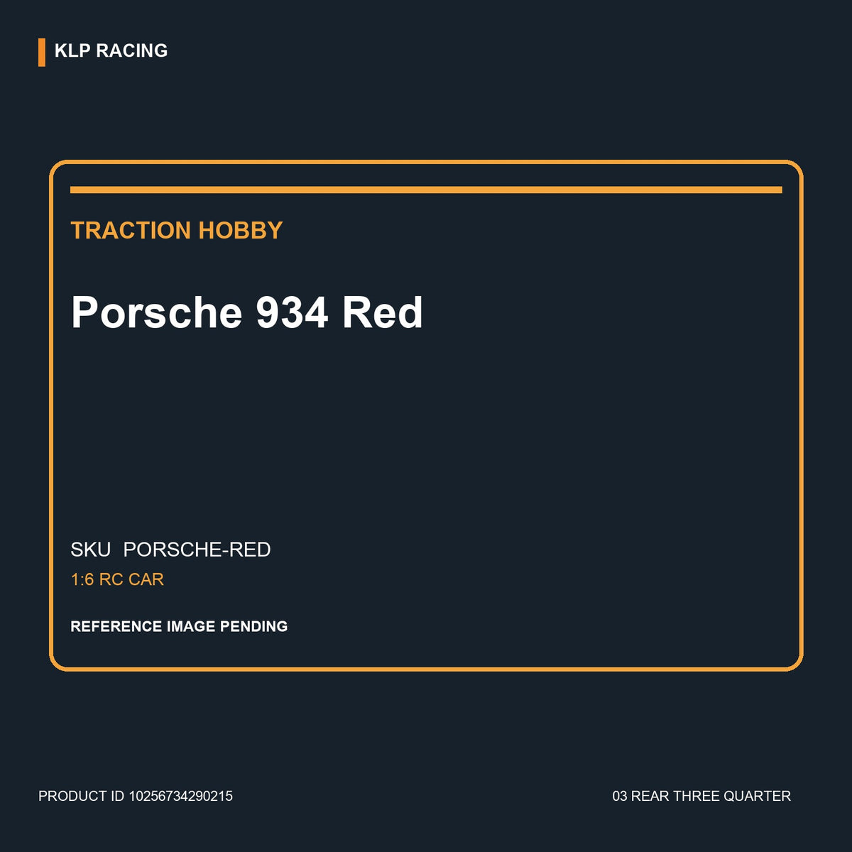 Porsche 934 Red 03 rear three quarter