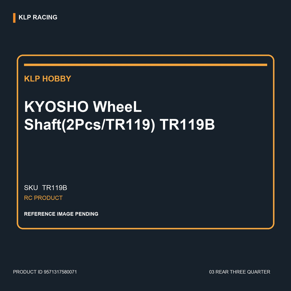 KYOSHO WheeL Shaft(2Pcs/TR119) TR119B 03 rear three quarter