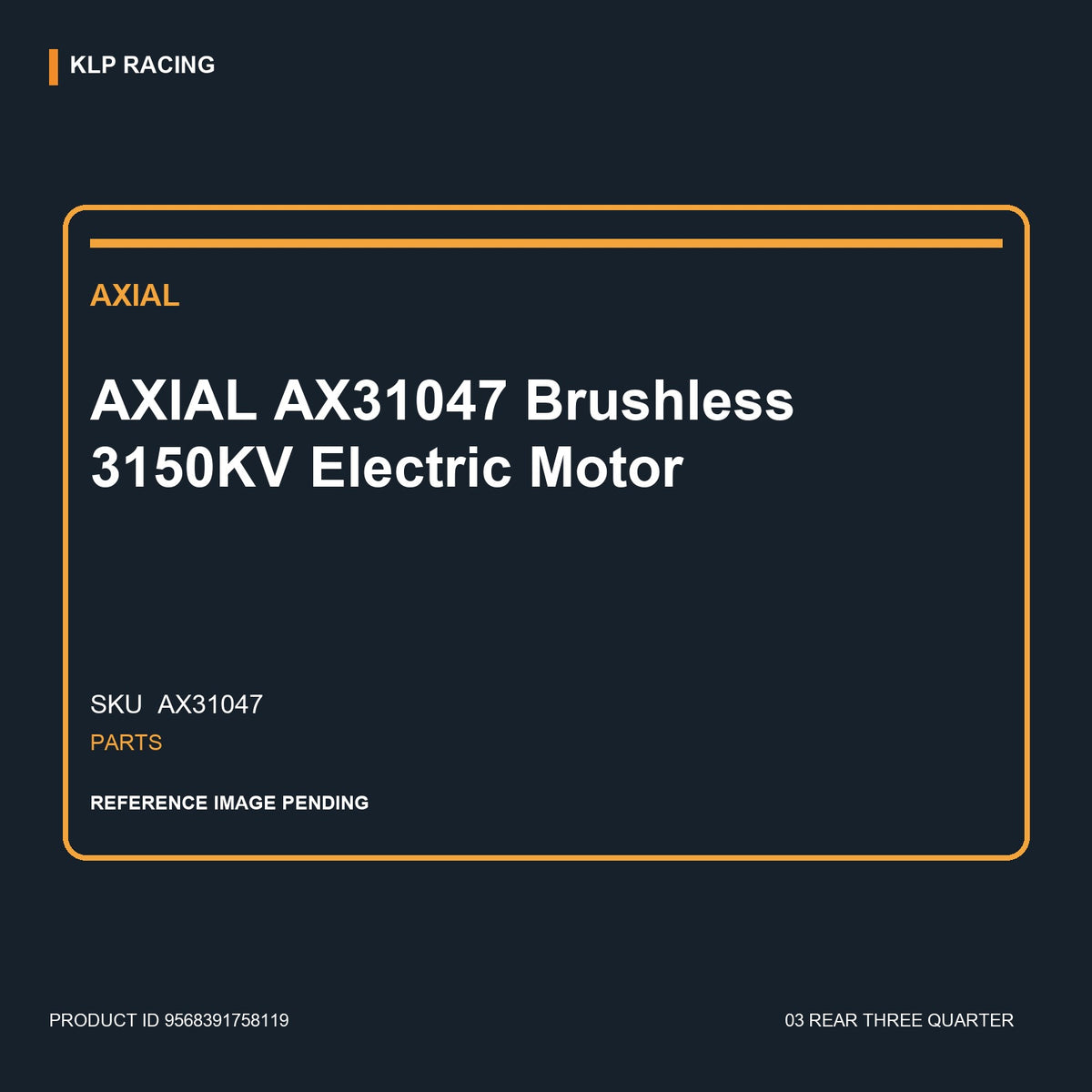 AXIAL AX31047 Brushless 3150KV Electric Motor 03 rear three quarter