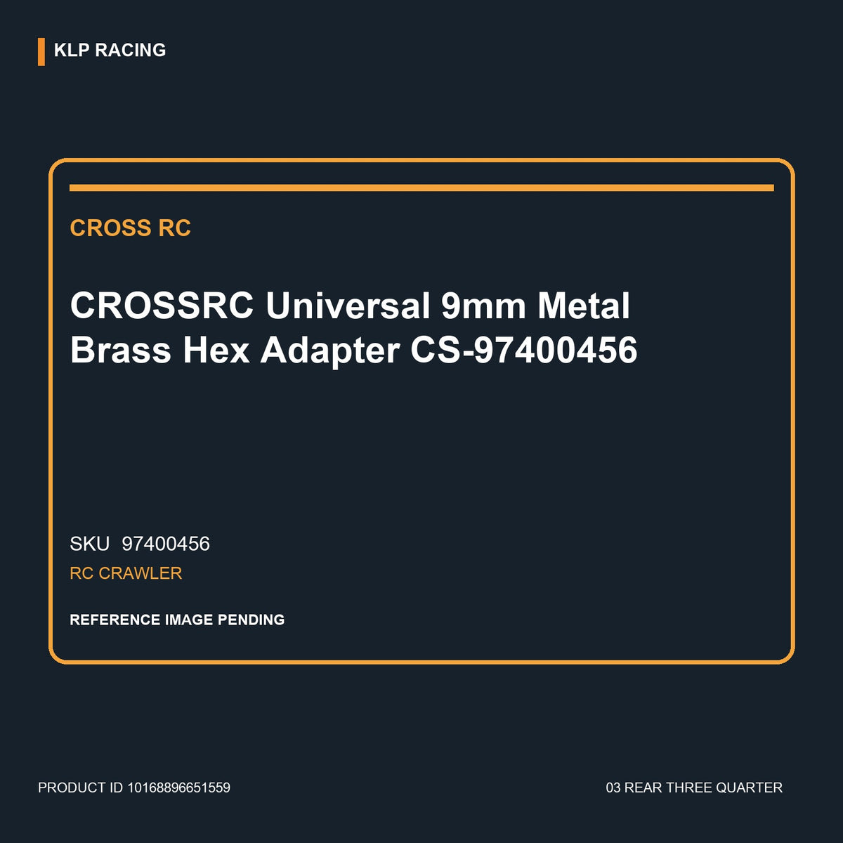 CROSSRC Universal 9mm Metal Brass Hex Adapter CS-97400456 03 rear three quarter