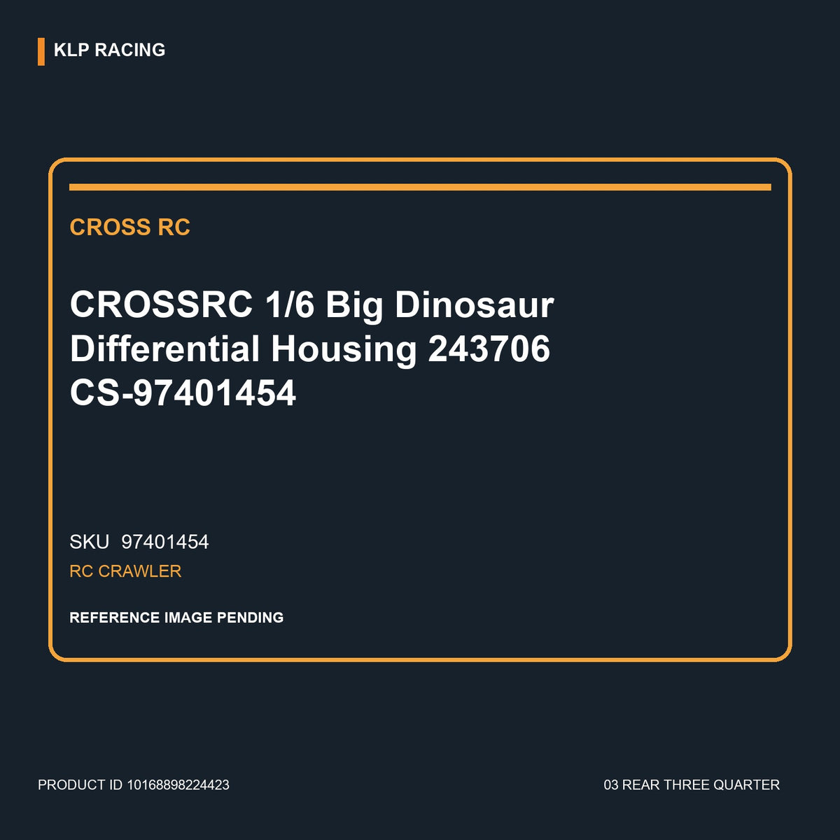 CROSSRC 1/6 Big Dinosaur Differential Housing 243706 CS-97401454 03 rear three quarter