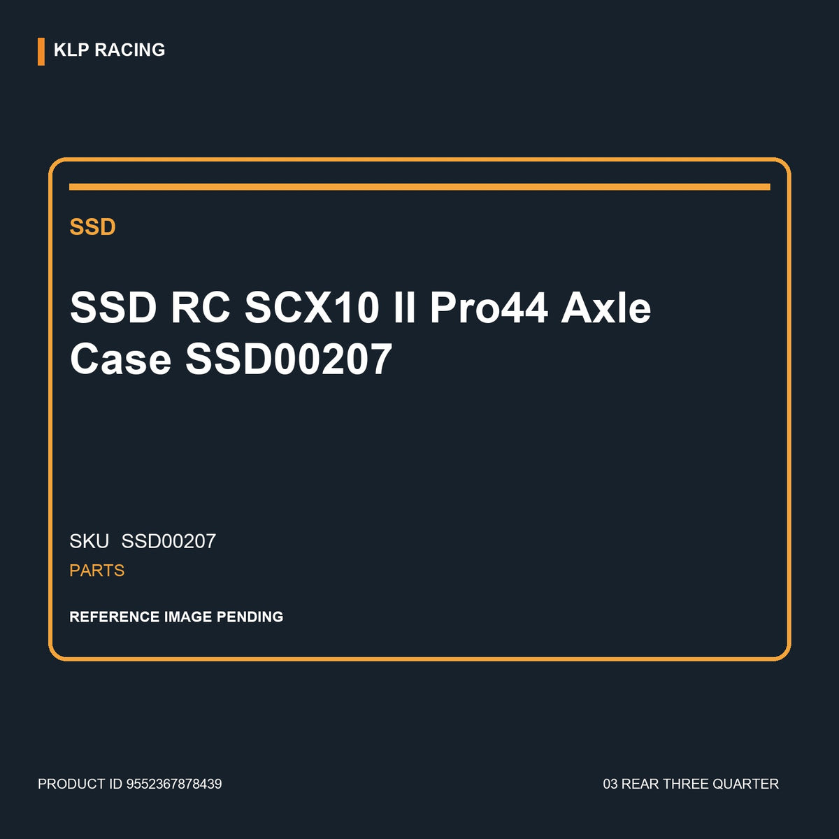 SSD RC SCX10 II Pro44 Axle Case  SSD00207 03 rear three quarter