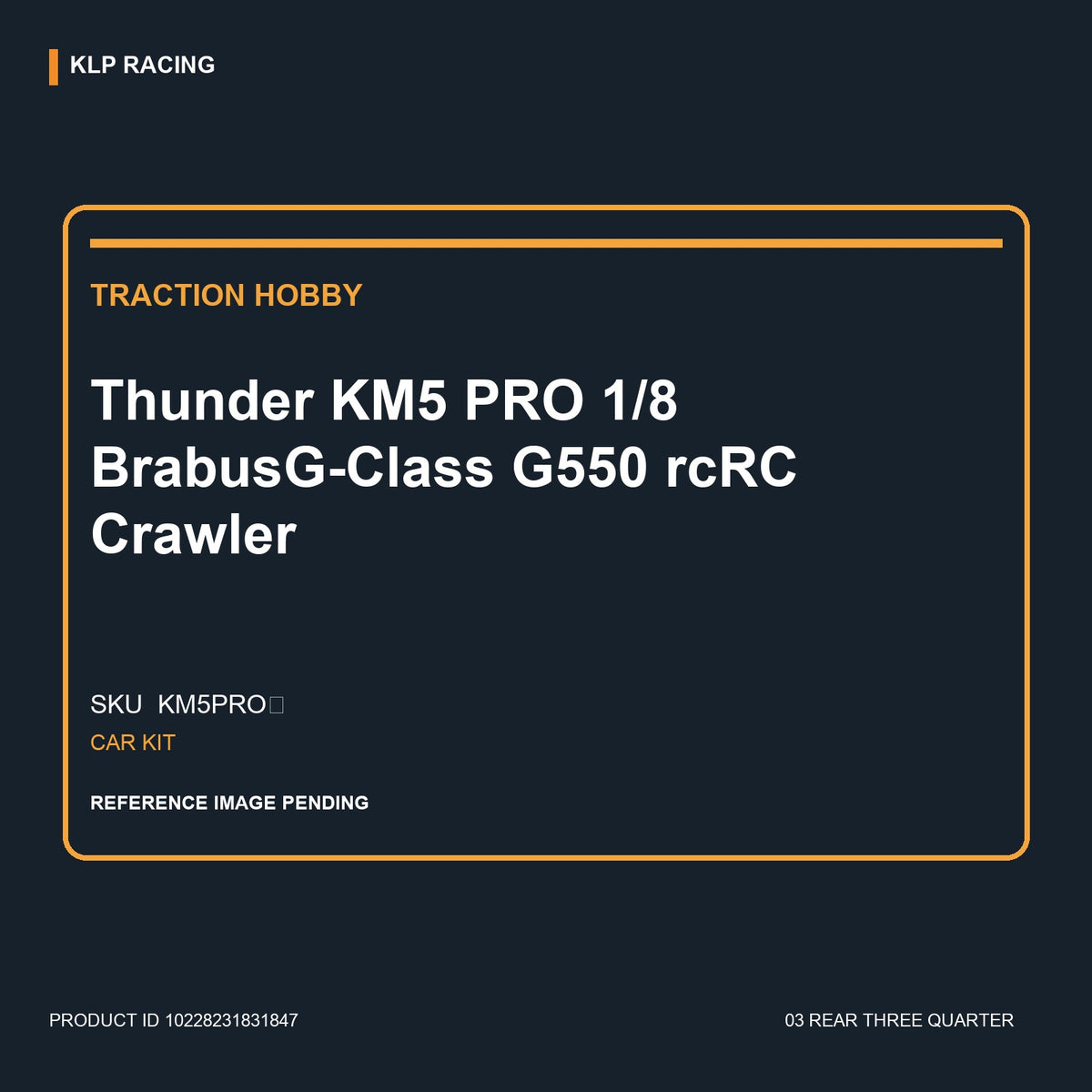 Thunder KM5 PRO 1/8 BrabusG-Class G550 rcRC Crawler 03 rear three quarter