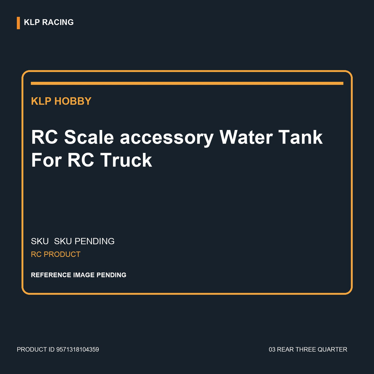 RC Scale accessory Water Tank For RC Truck 03 rear three quarter