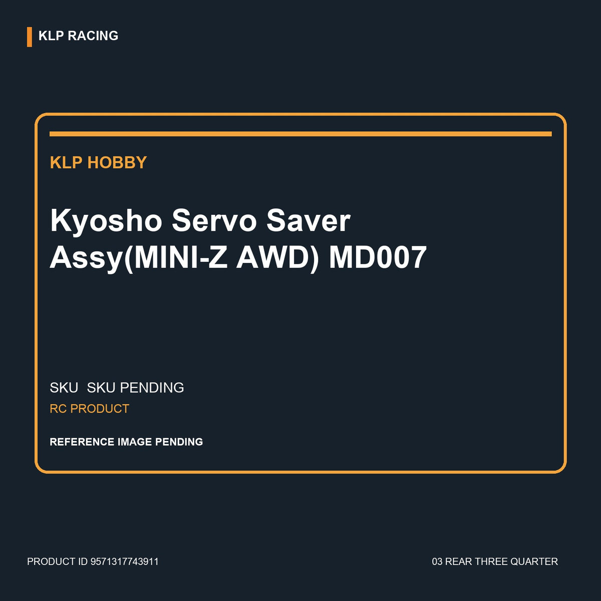 Kyosho Servo Saver Assy(MINI-Z AWD) MD007 03 rear three quarter