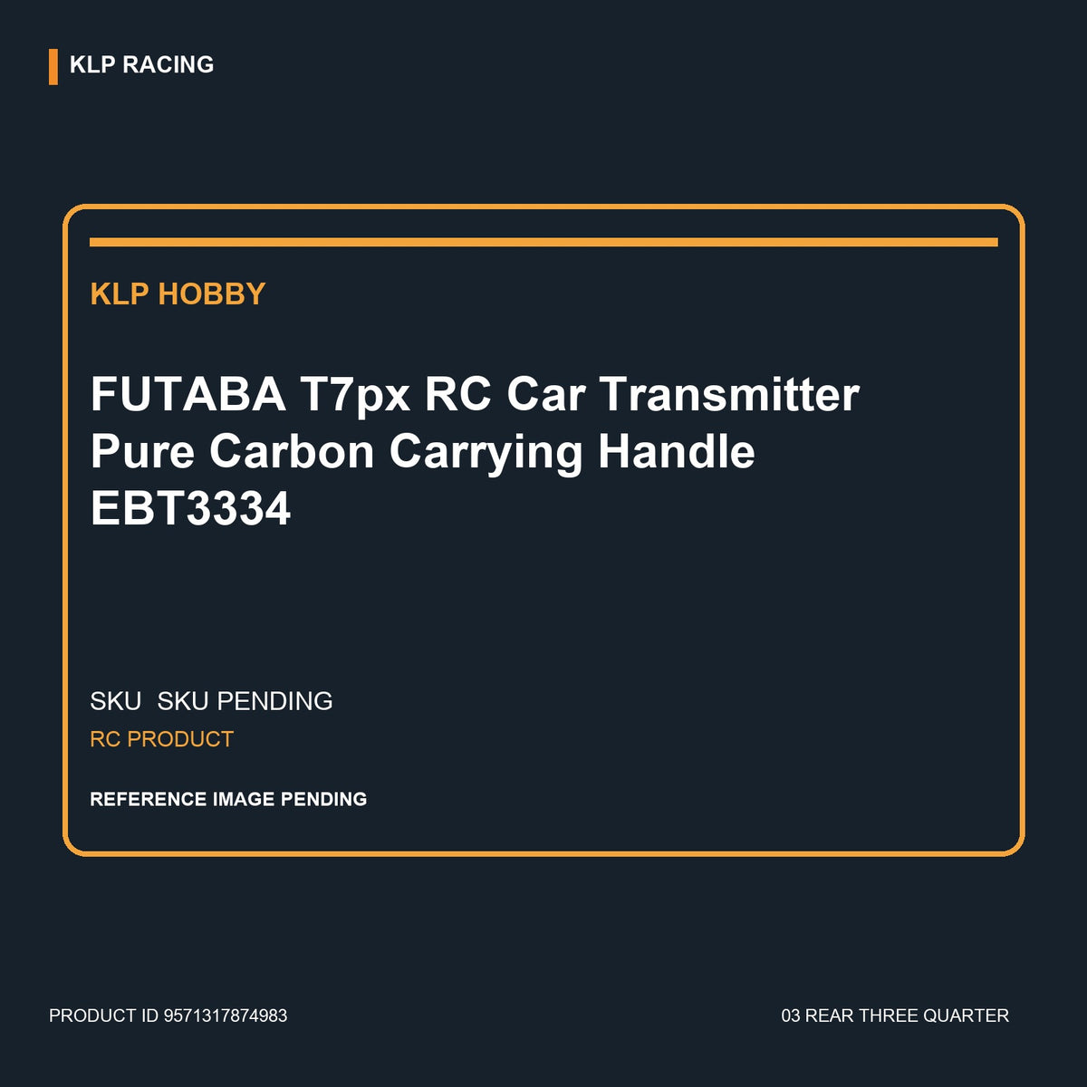 FUTABA T7px RC Car Transmitter Pure Carbon Carrying Handle EBT3334 03 rear three quarter