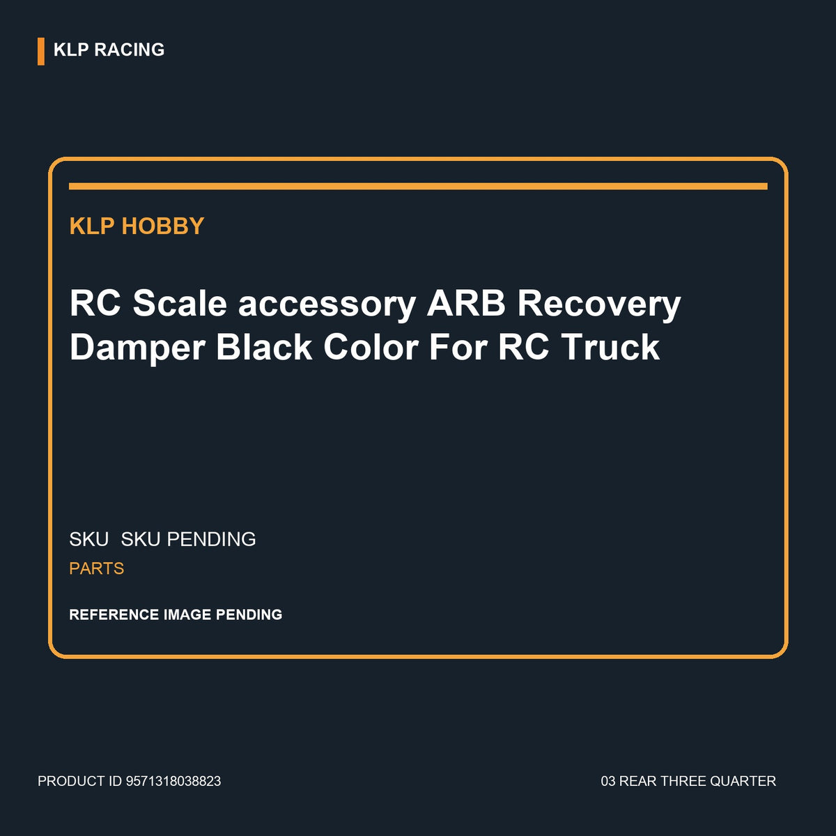 RC Scale accessory ARB Recovery Damper Black Color For RC Truck 03 rear three quarter