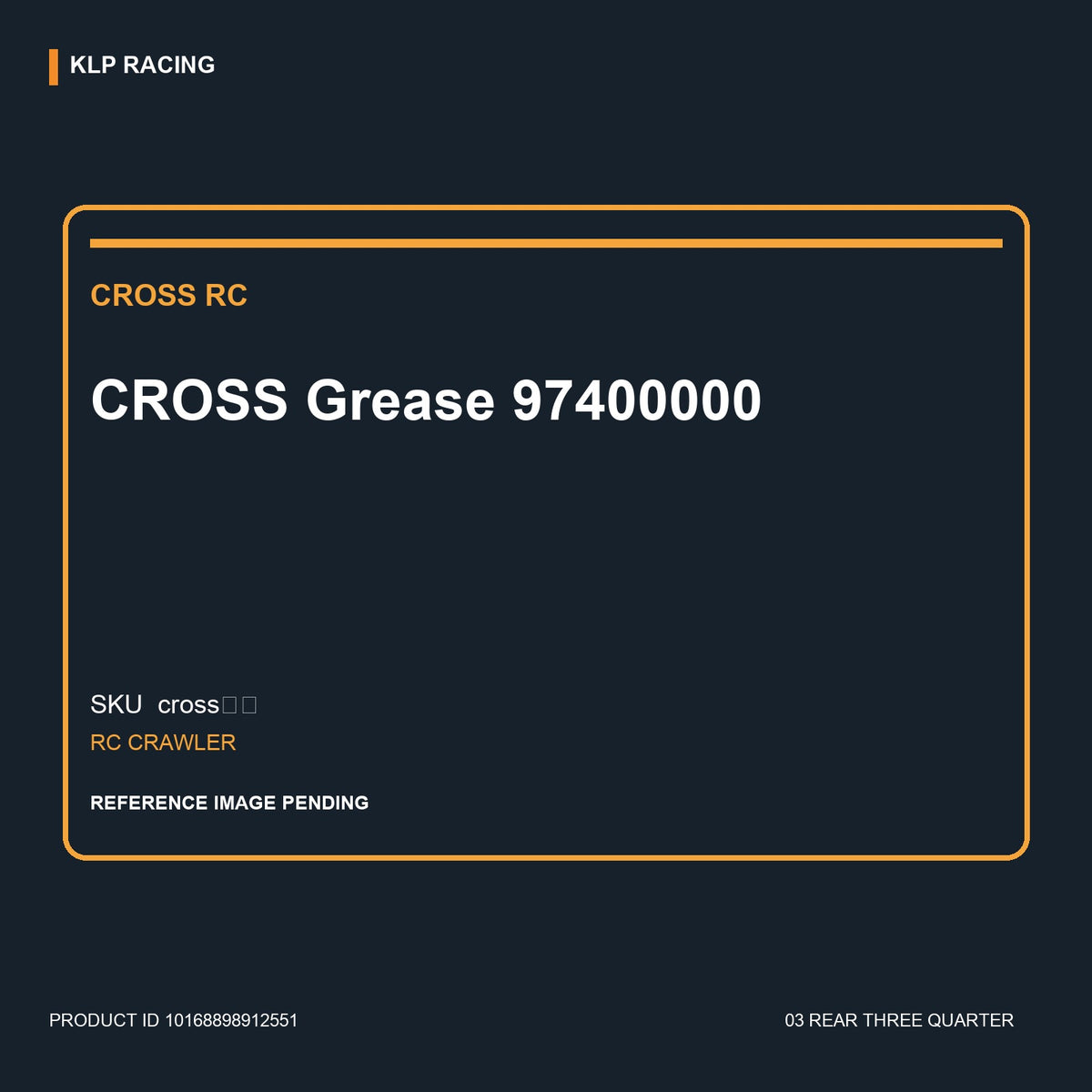 CROSS Grease 97400000 03 rear three quarter