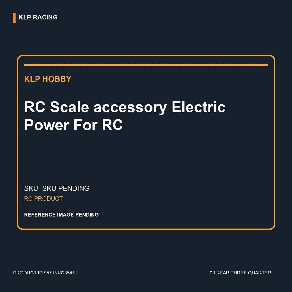 RC Scale accessory Electric Power For RC 03 rear three quarter