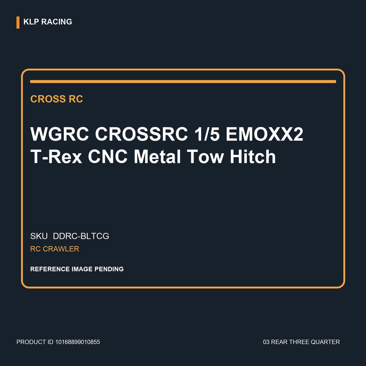 WGRC CROSSRC 1/5 EMOXX2 T-Rex CNC Metal Tow Hitch 03 rear three quarter