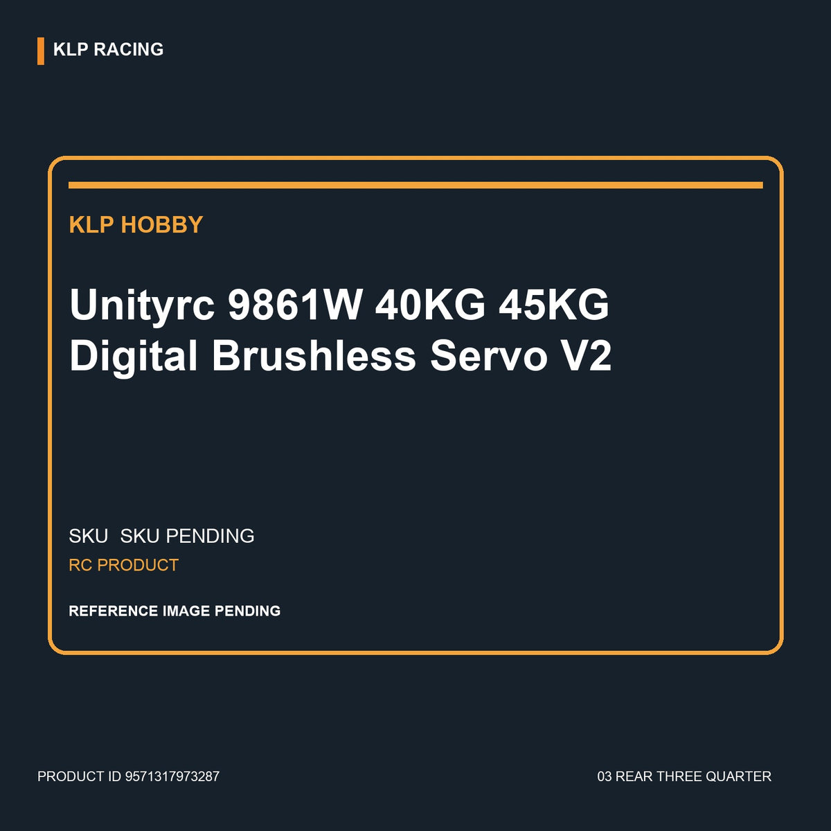 Unityrc 9861W 40KG 45KG Digital Brushless Servo V2 03 rear three quarter