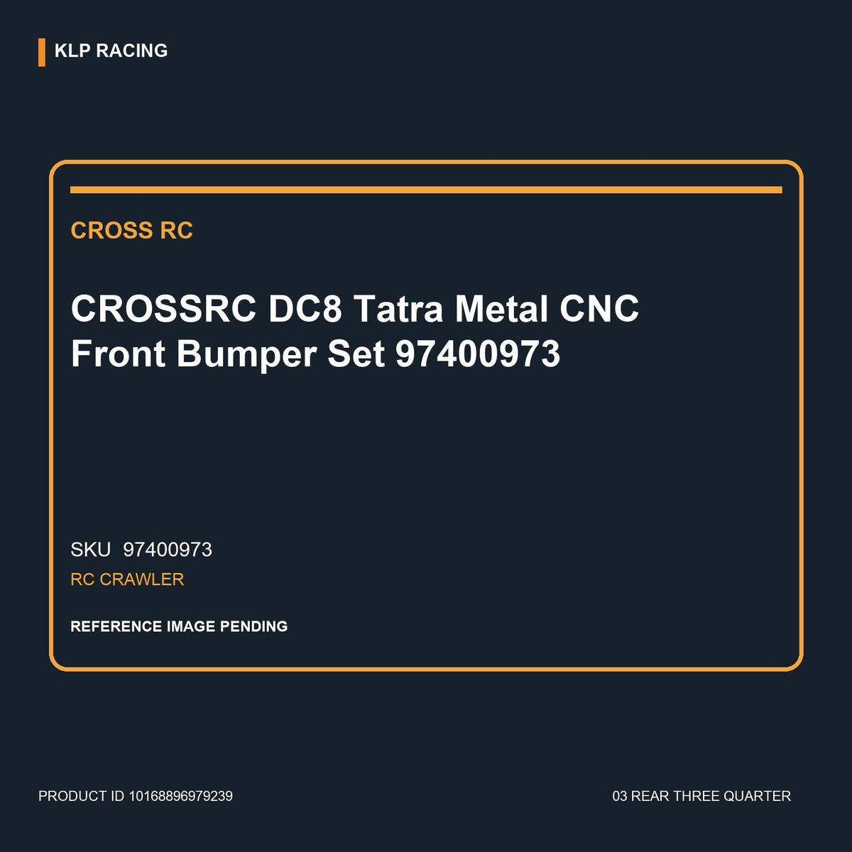 CROSSRC DC8 Tatra Metal CNC Front Bumper Set 97400973 03 rear three quarter