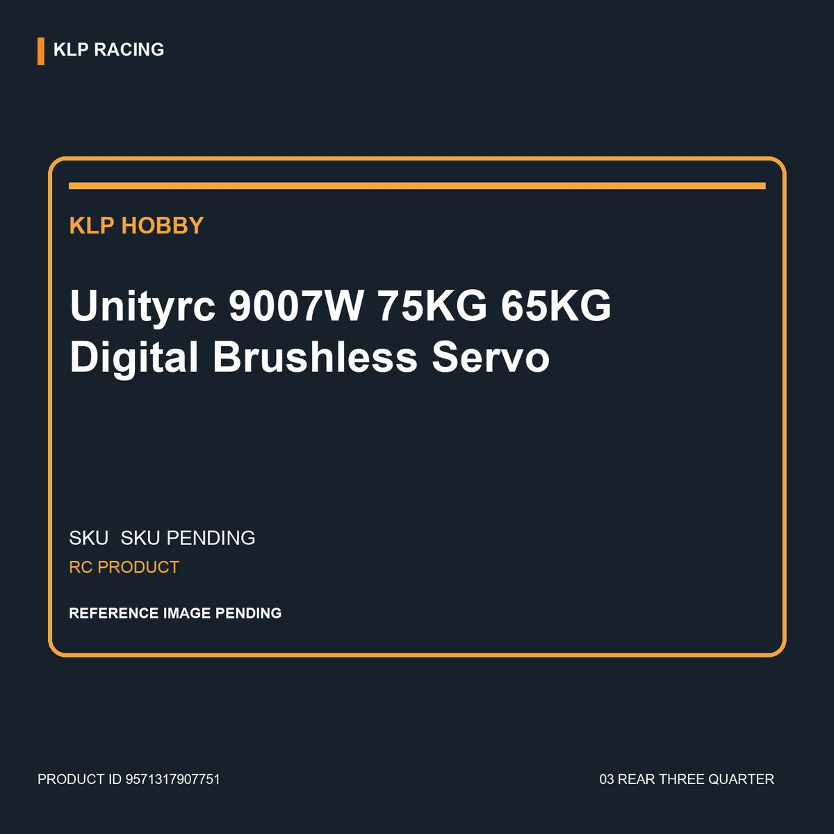 Unityrc 9007W 75KG 65KG  Digital Brushless Servo 03 rear three quarter