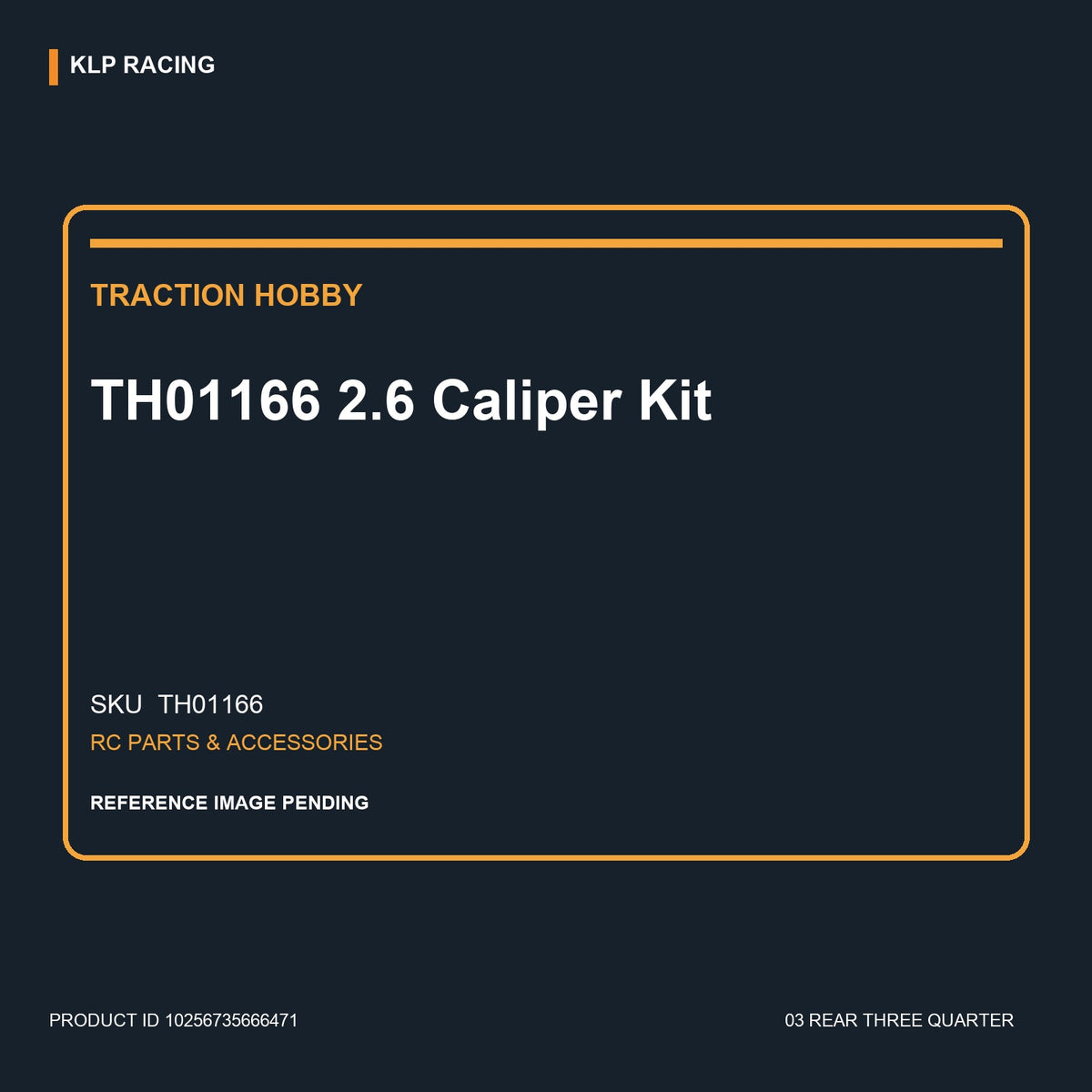 TH01166 2.6 Caliper Kit 03 rear three quarter