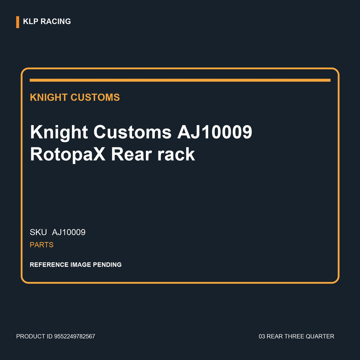 Knight Customs AJ10009 RotopaX Rear rack 03 rear three quarter