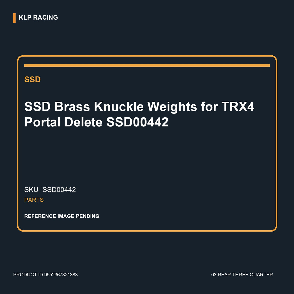 SSD Brass Knuckle Weights for TRX4 Portal Delete SSD00442 03 rear three quarter