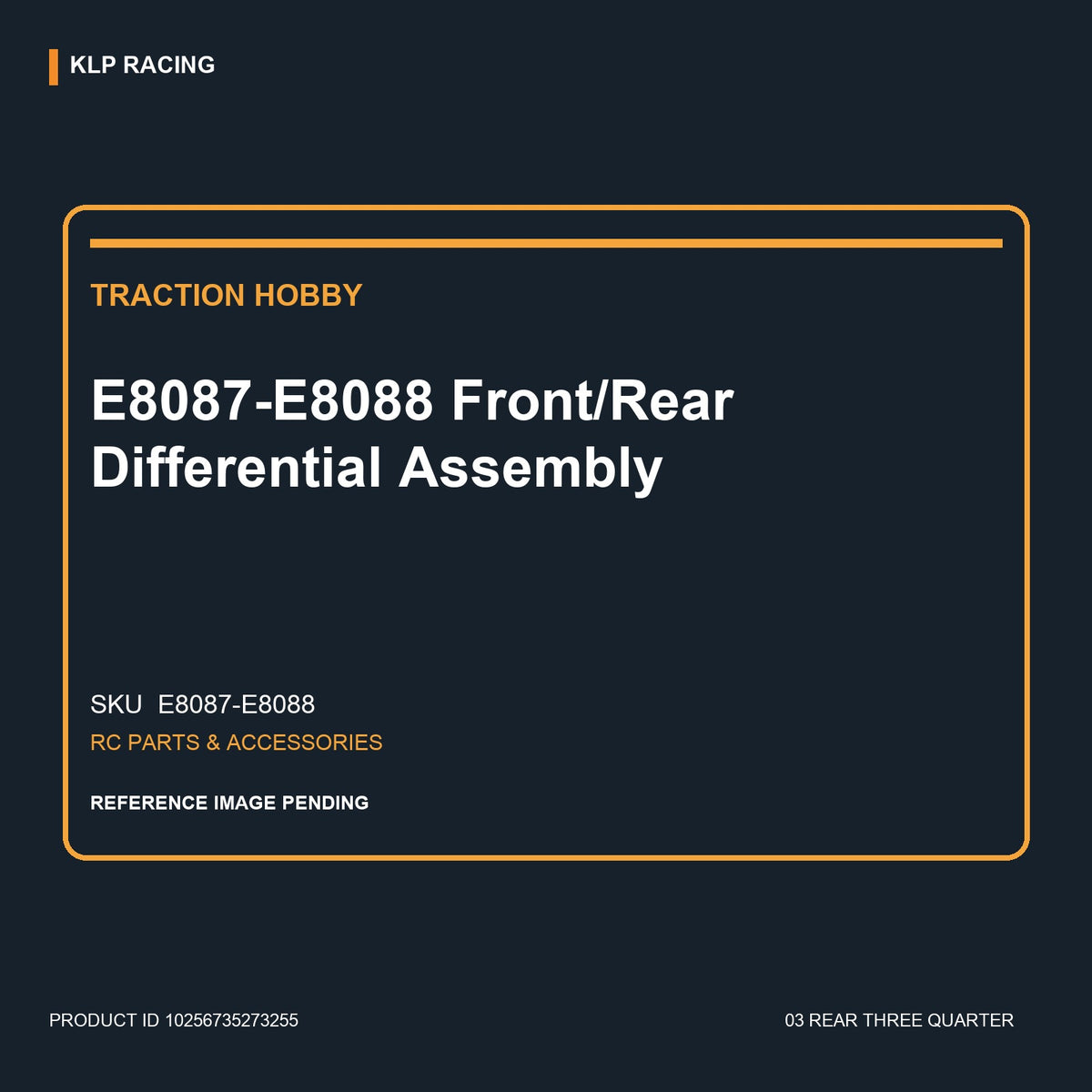 E8087-E8088 Front/Rear Differential Assembly 03 rear three quarter