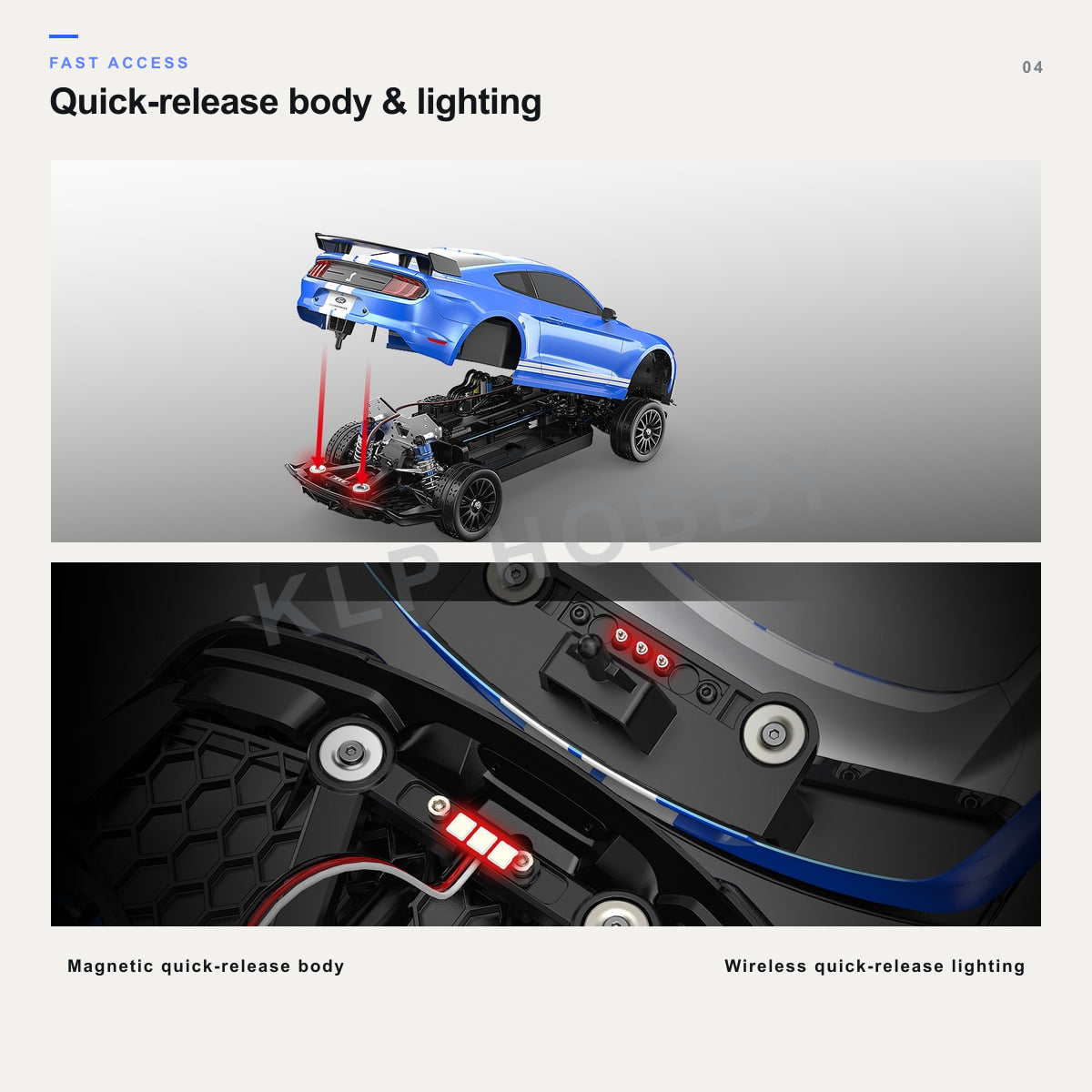 MJX Hyper Go 10306 magnetic quick-release body and wireless quick-release lighting