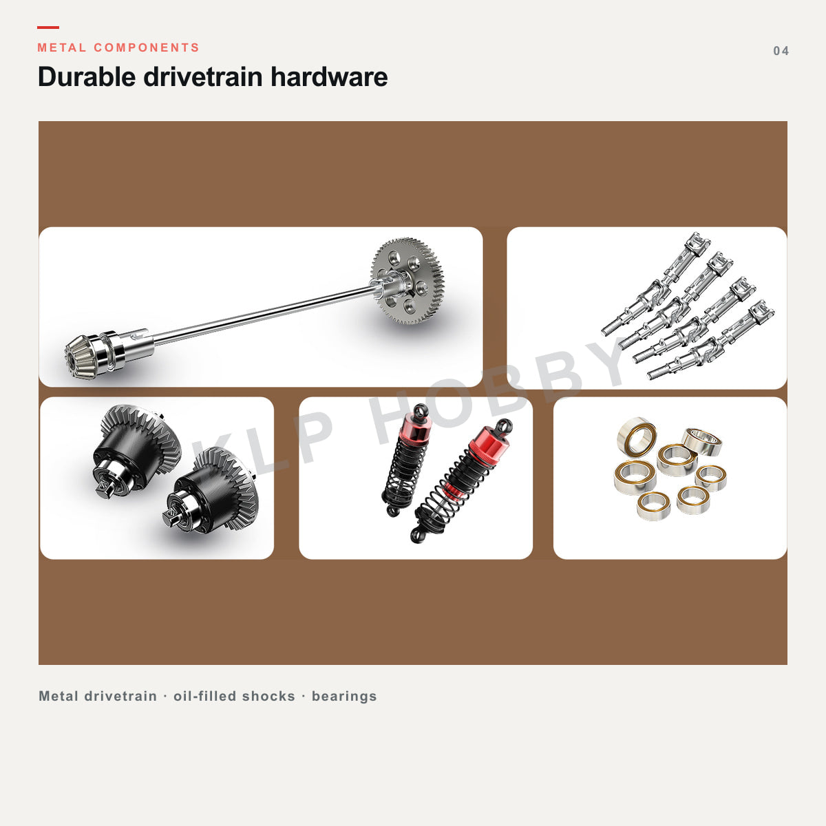 MJX Hyper Go 14211 metal drivetrain and suspension components