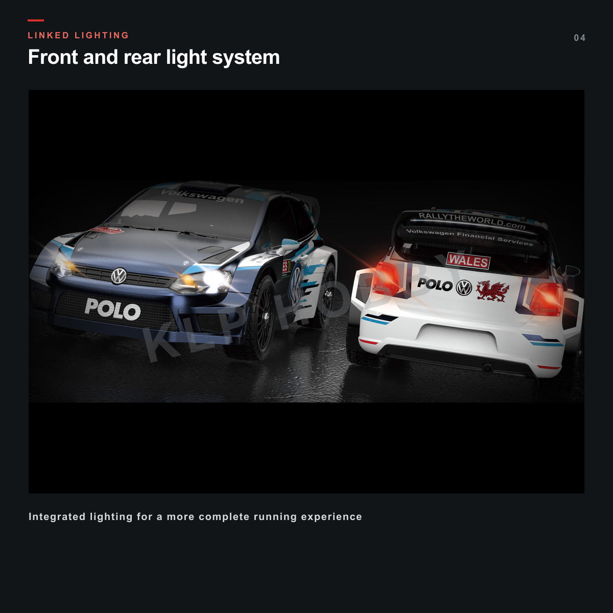 MJX Hyper Go 14304 front and rear linked light system