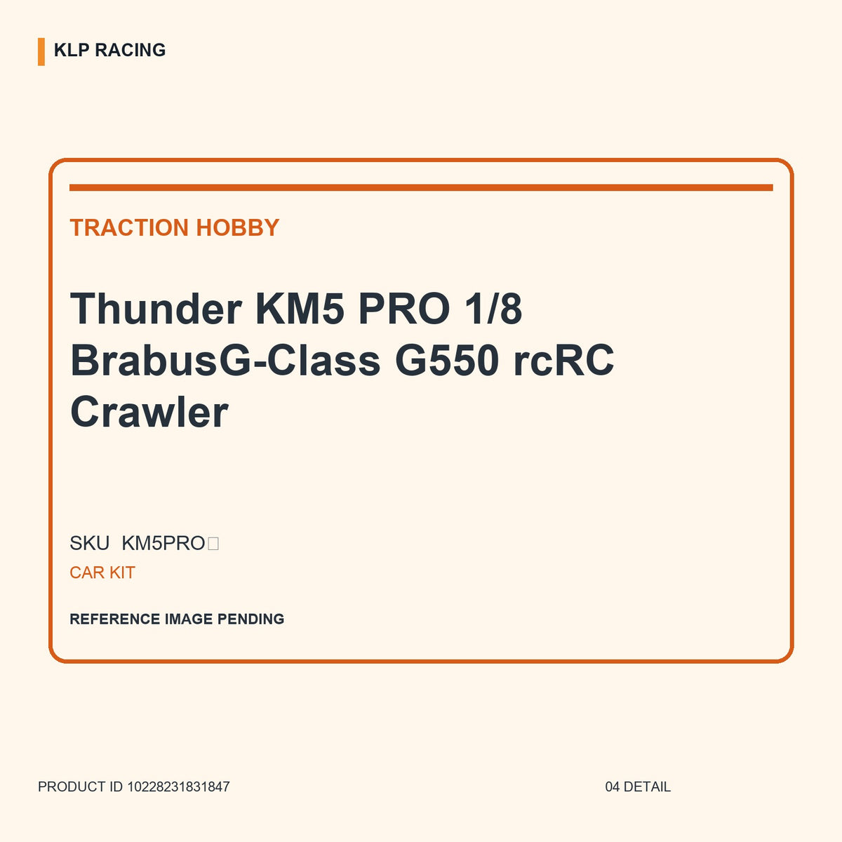 Thunder KM5 PRO 1/8 BrabusG-Class G550 rcRC Crawler 04 detail