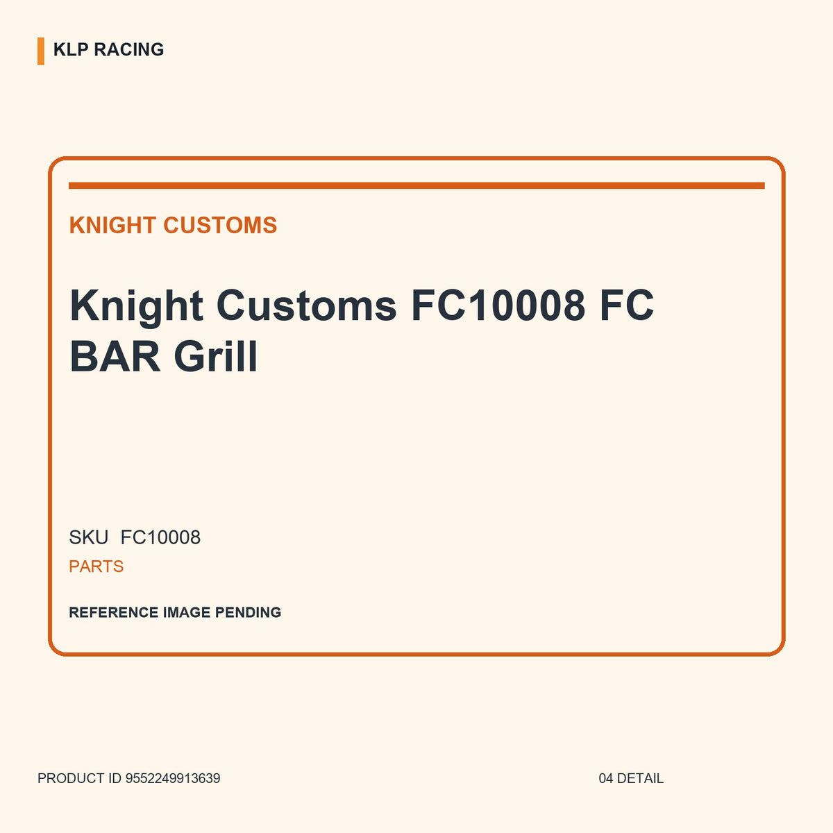 Knight Customs FC10008 FC BAR Grill 04 detail