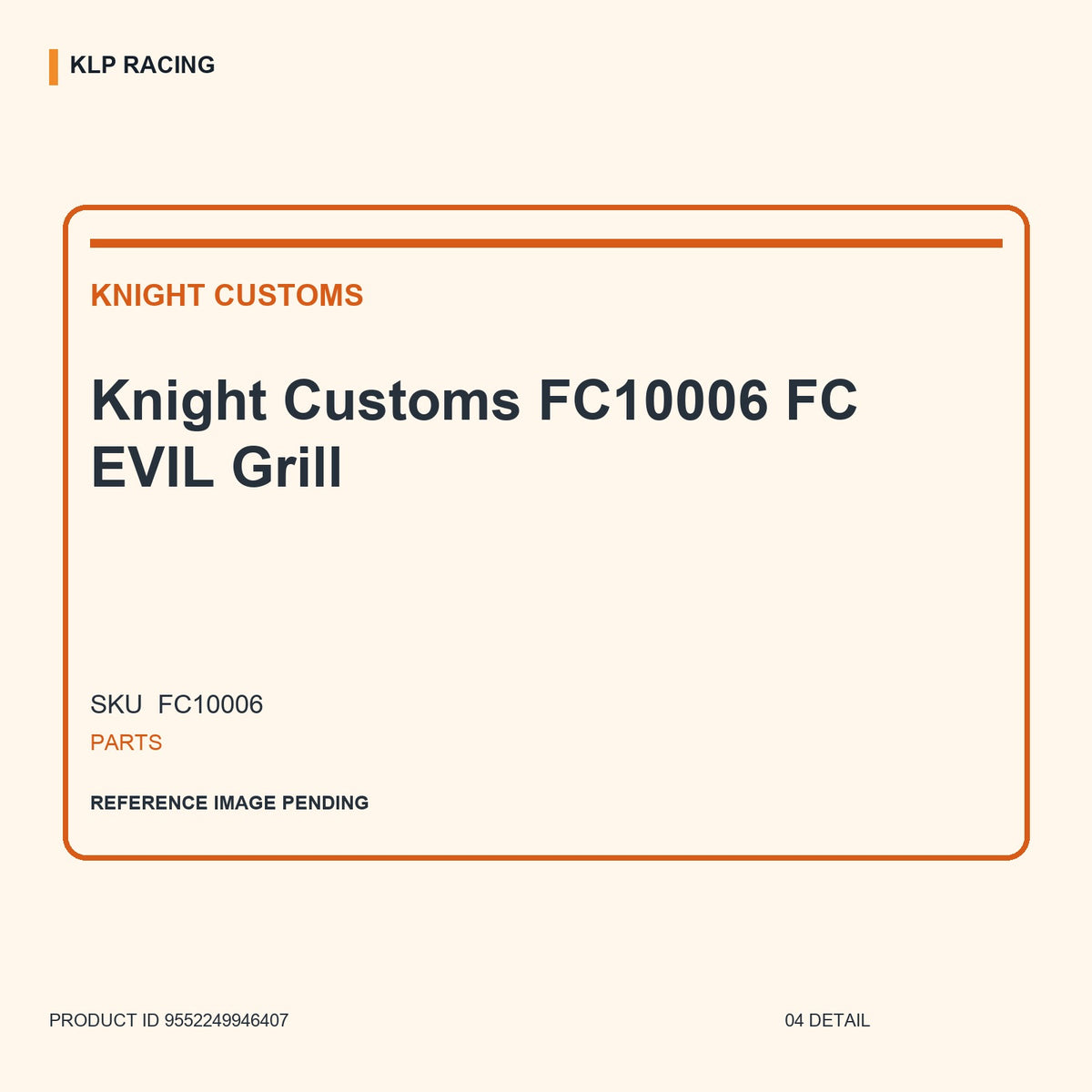 Knight Customs FC10006 FC EVIL Grill 04 detail