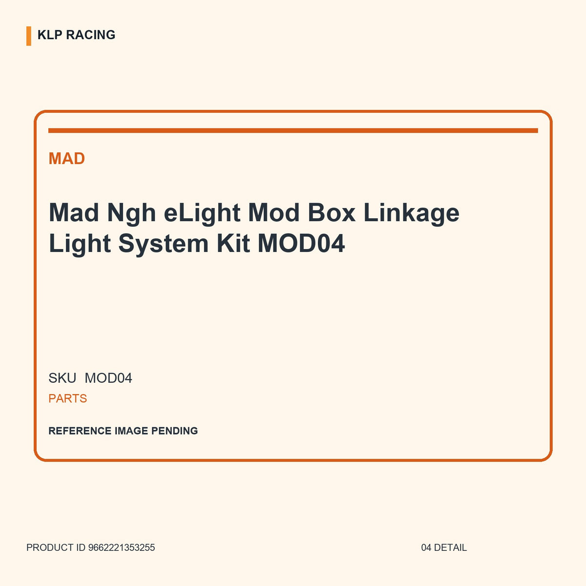 Mad Ngh eLight Mod Box Linkage Light System Kit MOD04 04 detail