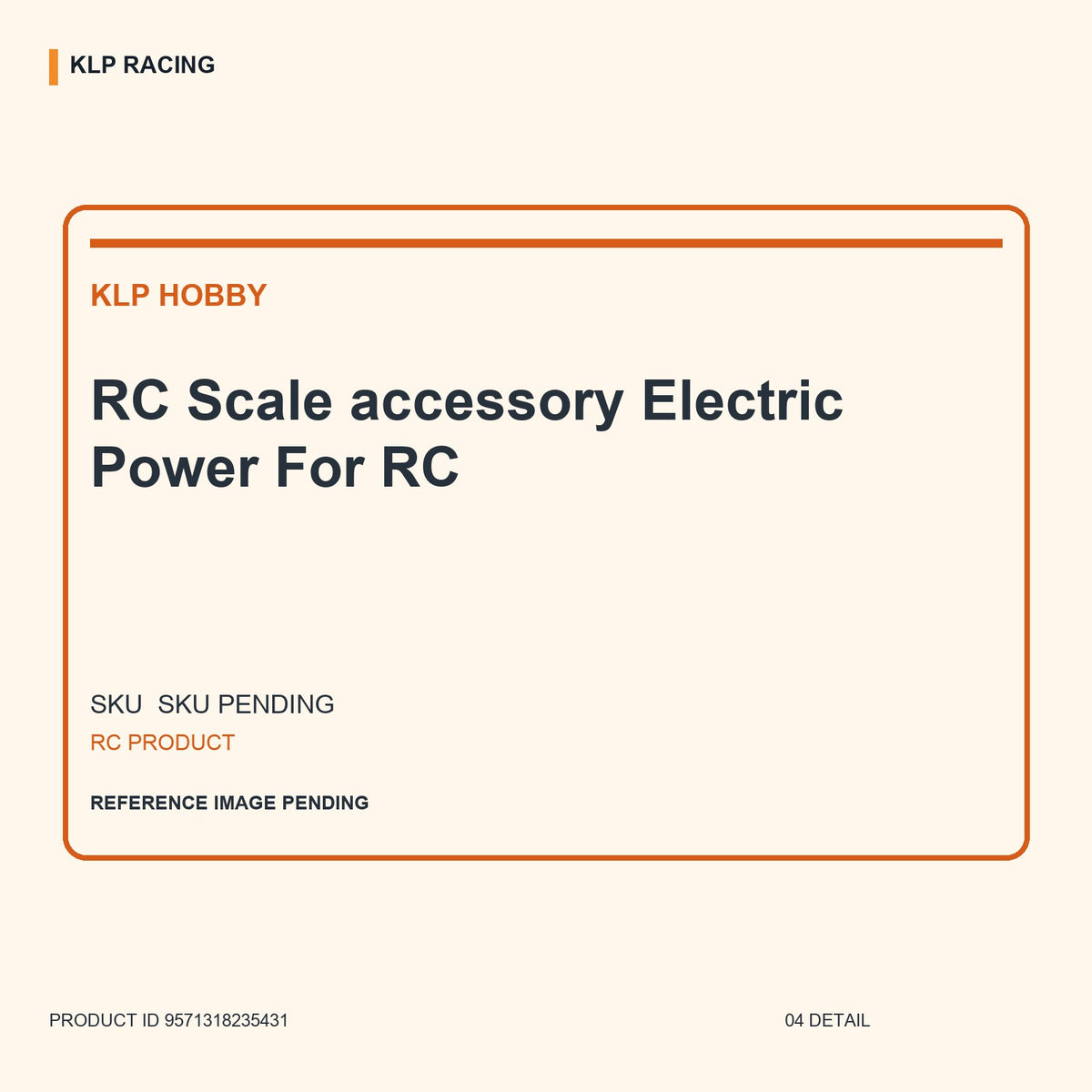 RC Scale accessory Electric Power For RC 04 detail