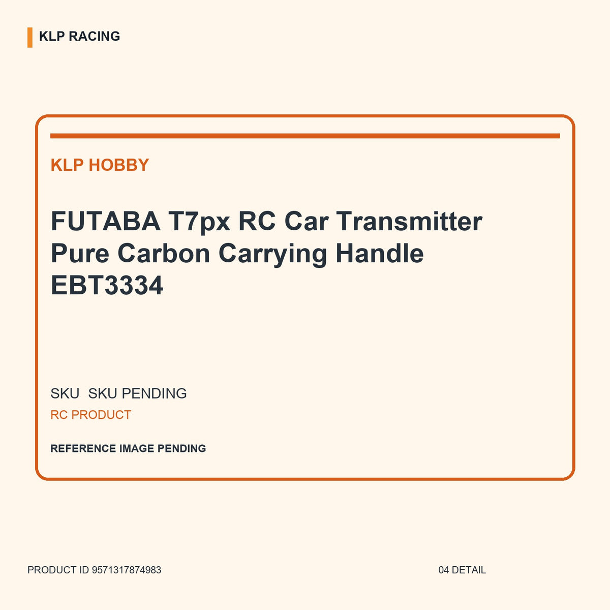 FUTABA T7px RC Car Transmitter Pure Carbon Carrying Handle EBT3334 04 detail