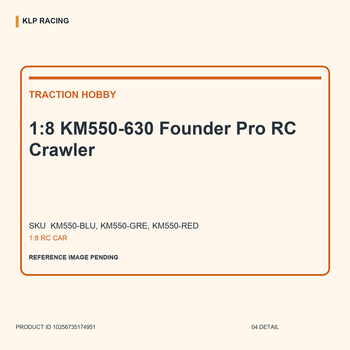 1:8 KM550-630 Founder Pro RC Crawler 04 detail