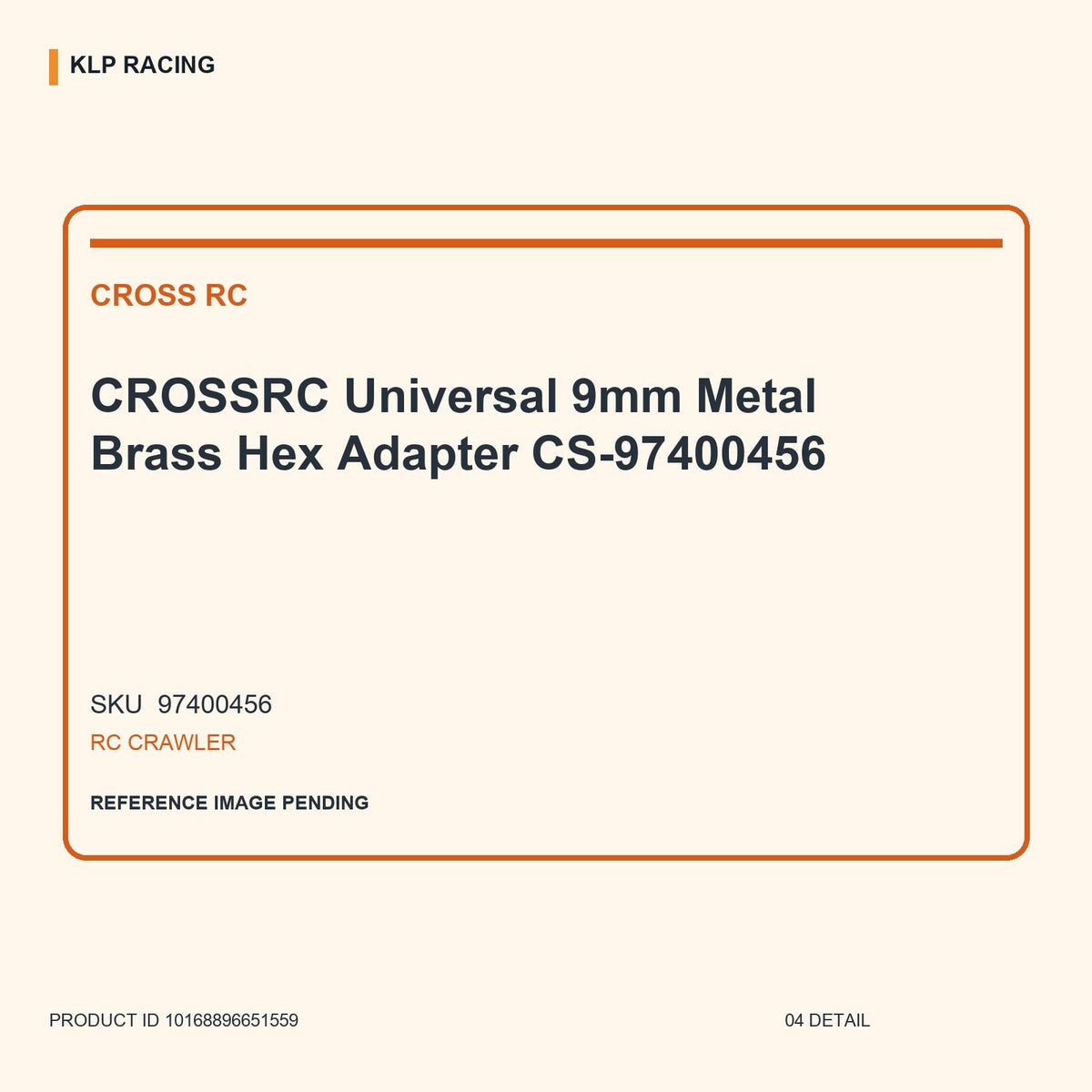 CROSSRC Universal 9mm Metal Brass Hex Adapter CS-97400456 04 detail