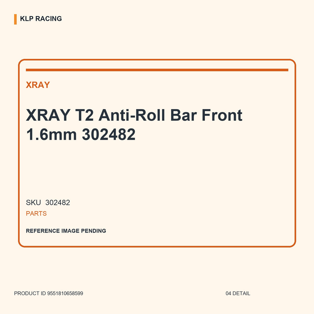 XRAY T2  Anti-Roll Bar Front 1.6mm 302482 04 detail