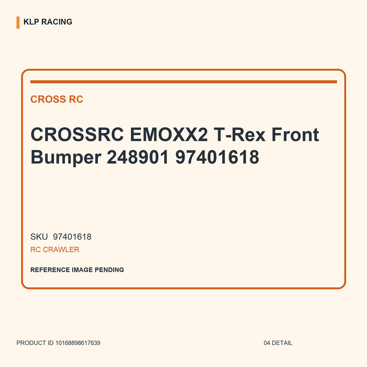 CROSSRC EMOXX2 T-Rex Front Bumper 248901 97401618 04 detail