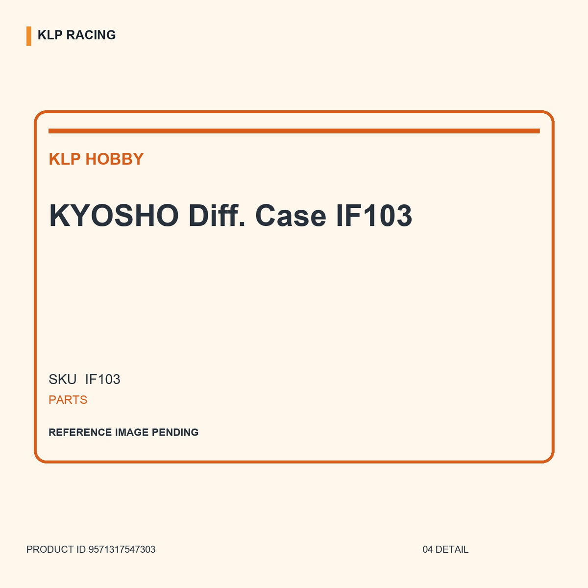 KYOSHO Diff. Case  IF103 04 detail