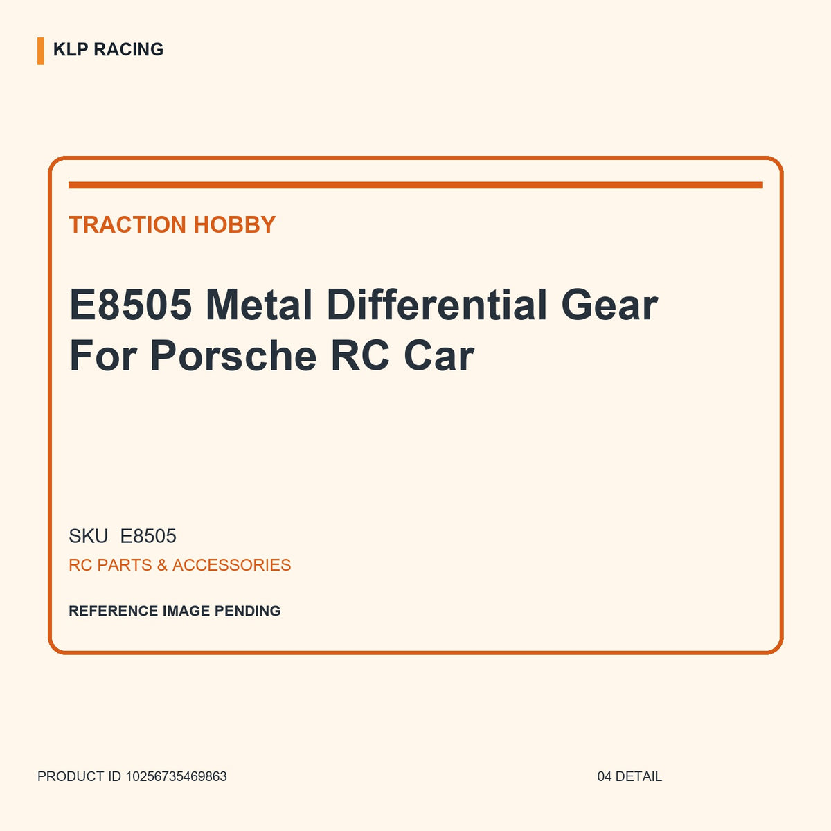 E8505 Metal Differential Gear For Porsche RC Car 04 detail