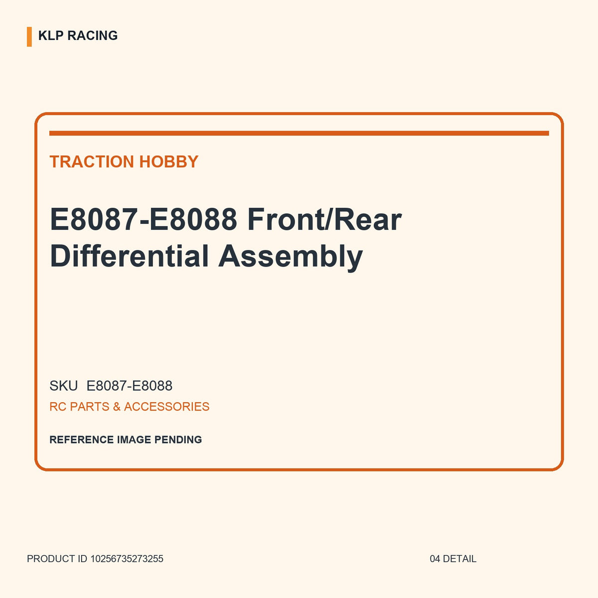 E8087-E8088 Front/Rear Differential Assembly 04 detail