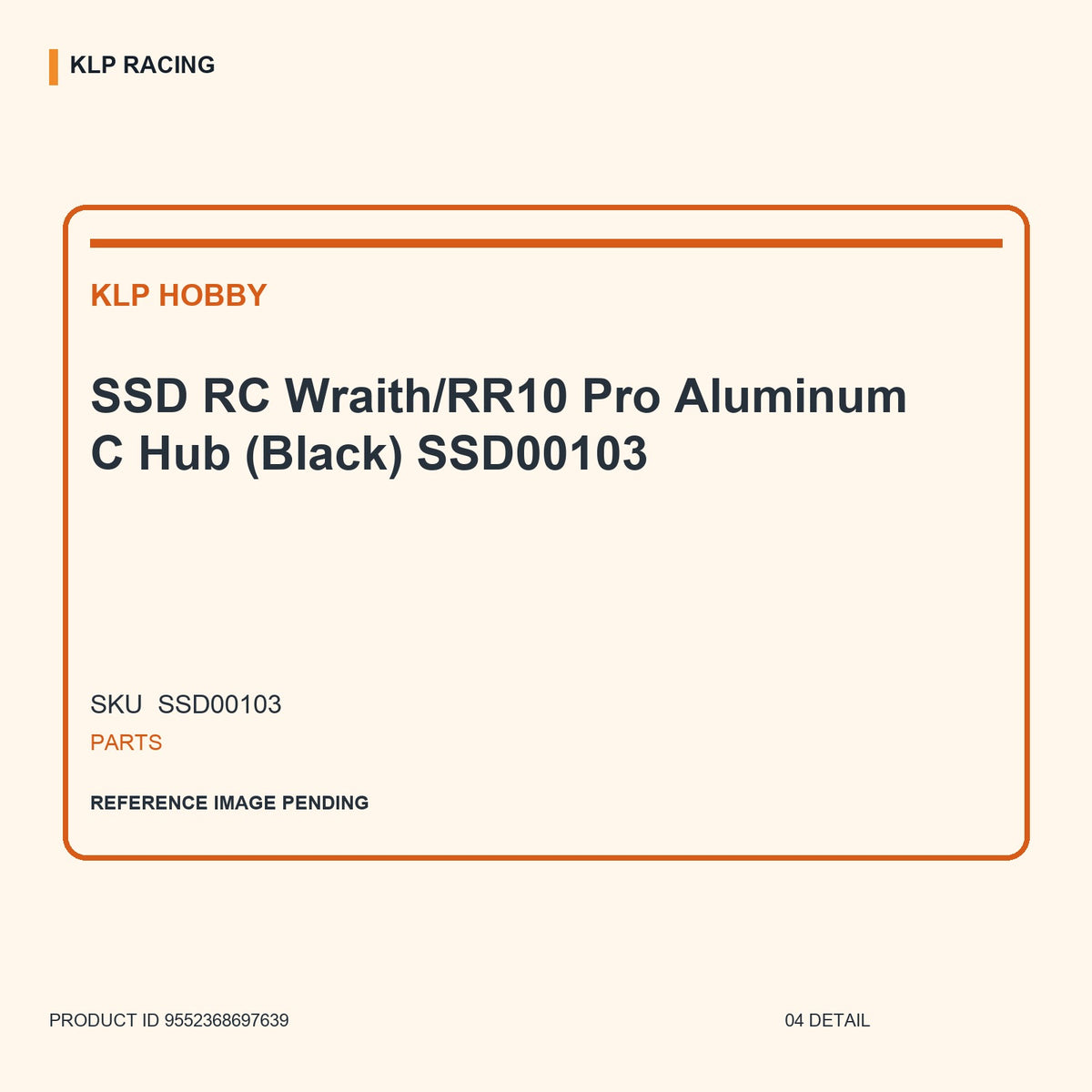 SSD RC Wraith/RR10 Pro Aluminum C Hub (Black) SSD00103 04 detail