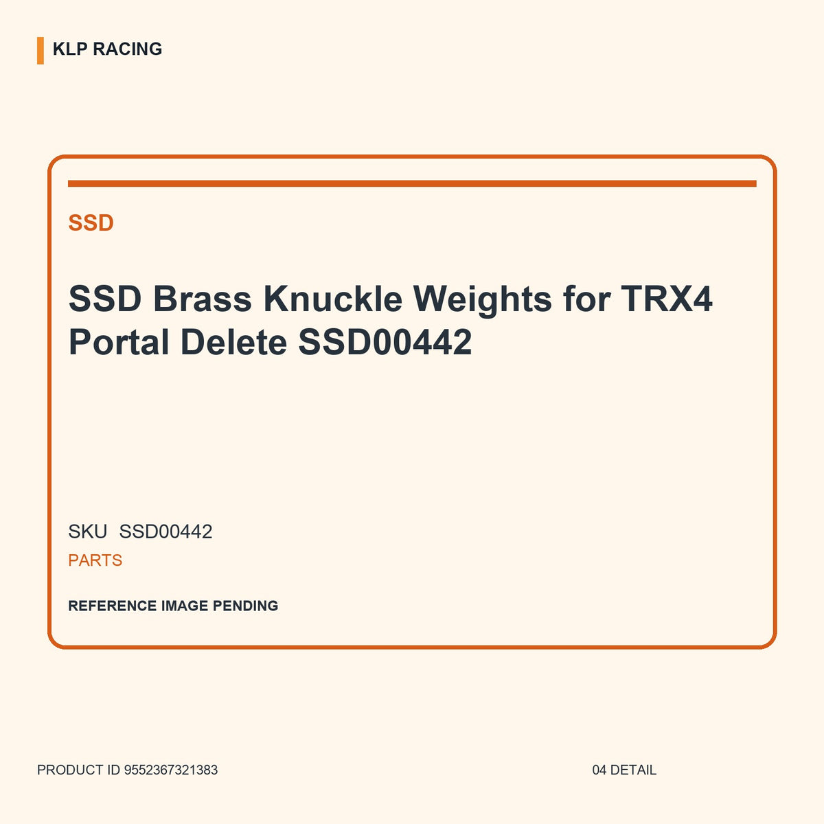 SSD Brass Knuckle Weights for TRX4 Portal Delete SSD00442 04 detail