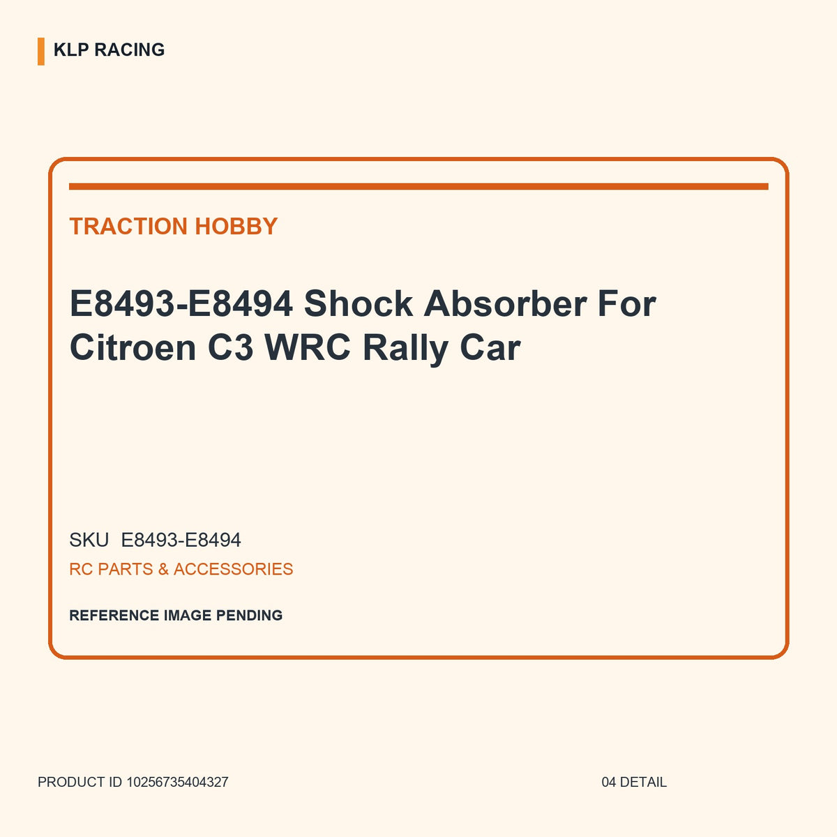 E8493-E8494 Shock Absorber For Citroen C3 WRC Rally Car 04 detail