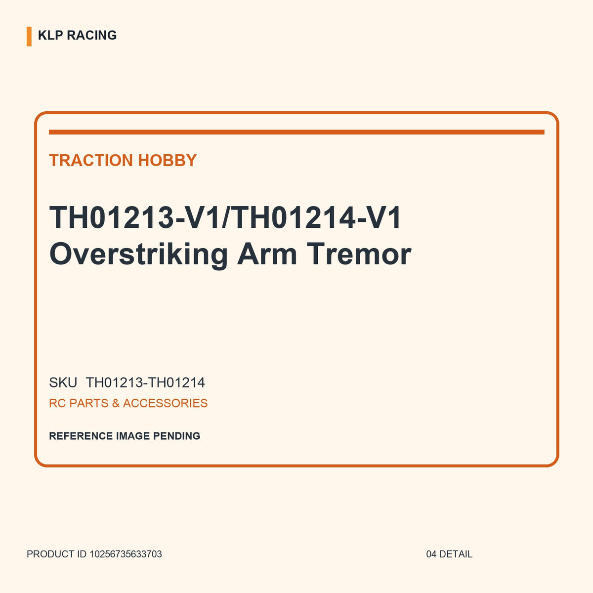 TH01213-V1/TH01214-V1 Overstriking Arm Tremor 04 detail