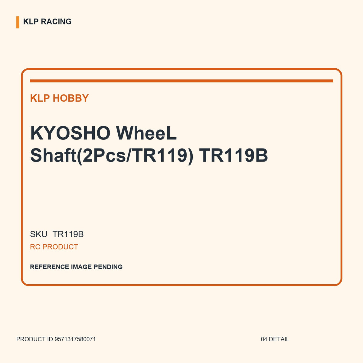 KYOSHO WheeL Shaft(2Pcs/TR119) TR119B 04 detail